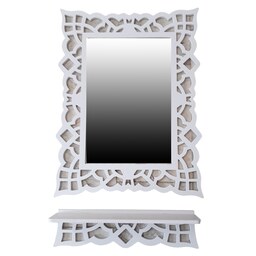 آینه کنسول خونه خاص مدل نگین رنگ سفید