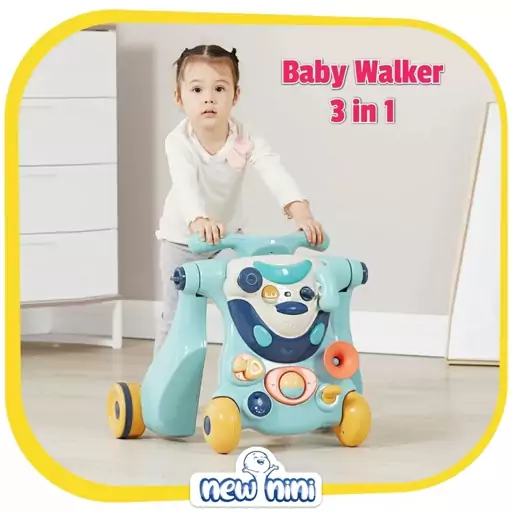 واکر آموزشی موزیکال فان ترولی FUN TROLLEY مدل 3IN1