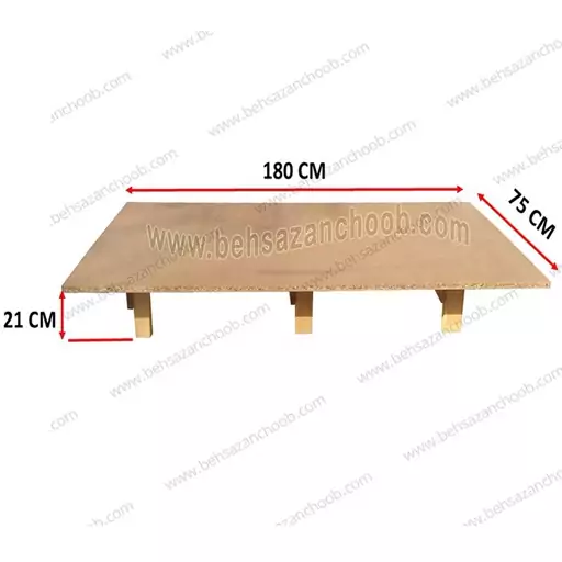 کفی تخت خواب نئوپانی پایه چوبی base 14