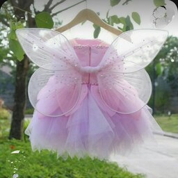 لباس مجلسی دخترانه   همراه بال فرشته     پیراهن بچگانه  