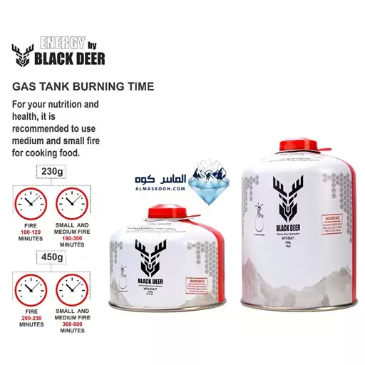 کپسول کوهنوردی 450 گرمی بلک دیر BLACK DEER اورجینال ساخت کره