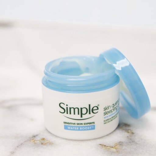کرم خواب آبرسان سیمپل Simple Water Boost Skin Quench Sleeping Cream اصلی ساخت انگلستان با ضمانت -الن گلرو