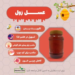 عسل طبیعی زول ((یک کیلویی خالص))