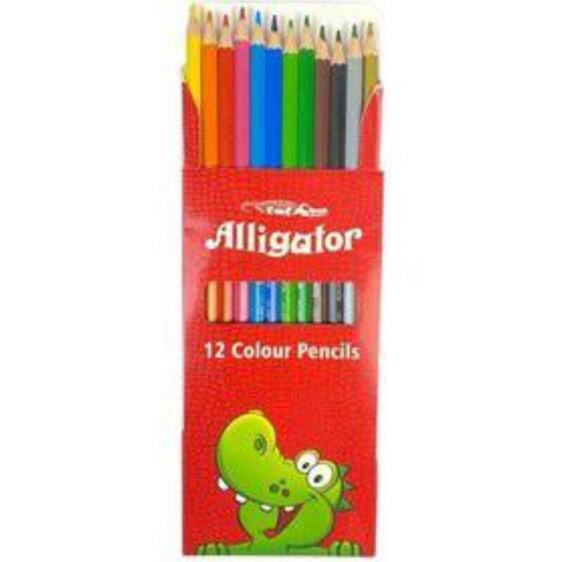 مداد رنگی جعبه مقوایی 12 رنگ مارک alligator