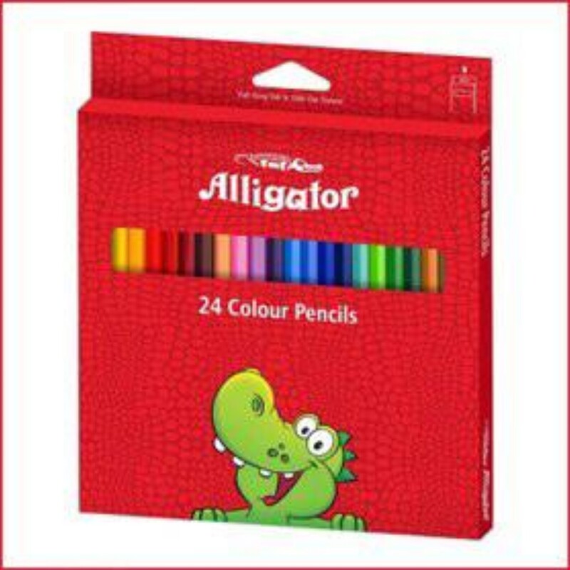 مداد رنگی 24 رنگ جعبه مقوایی مارک alligator