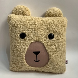 کوسن عروسکی خرس مربع دستساز رامُن(35سانت،3رنگ)