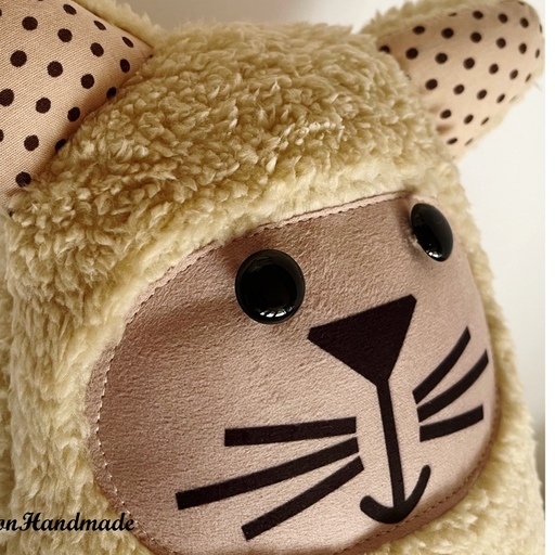 کوسن عروسکی گربه دستساز رامُن(34سانت رنگبندی متنوع)