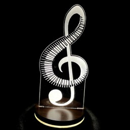 بالبینگ آباژور  تندیس چراغ خواب سه بعدی طرح ملودی نت موسیقی