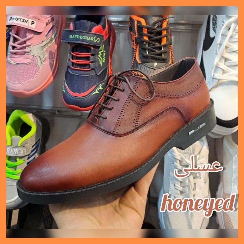 کفش مجلسی مردانه رویه چرم خارجی سایز 40 تا 44 مدل صدرا ارسال رایگان محصول پام مشهد در باسلام