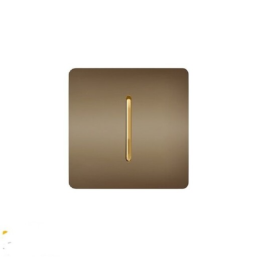 کلید تک پل توکار  رنگ بژ  دکمه طلایی مدل کریستال آسیا (فروشگاه لاله زار) 