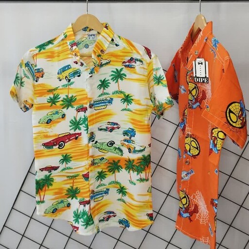 پیراهن آستین کوتاه هاوایی پسرانه(تیشرت)فوق العاده،خنک و با کیفیت