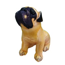 عروسک مدل سگ نشسته ارتفاع 21 سانتی متر رنگ کهربایی