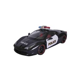 ماشین بازی ماکتی مدل پلیس طرح فراری رنگ مشکی و قرمز
