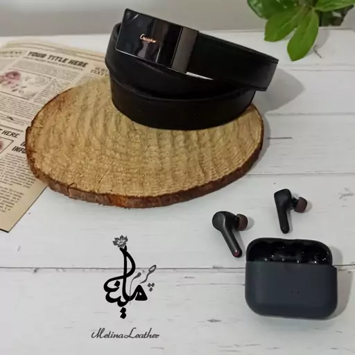 کمربند مردانه چرمی سه لایه چرم گاویی با سگک چرخشی 