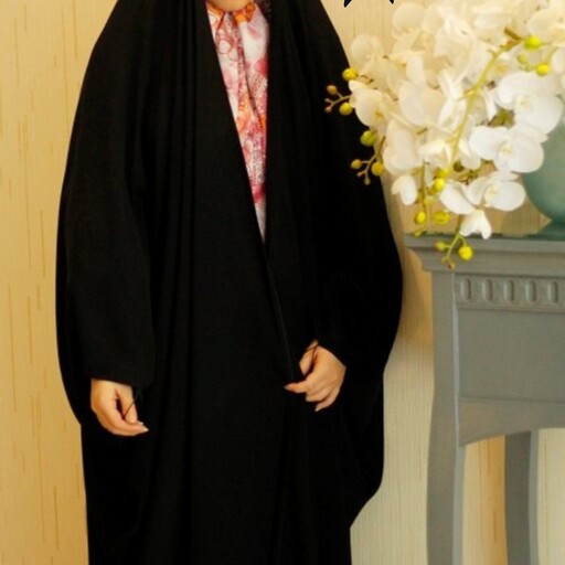 چادر عربی جده اصیل  با پارچه کن کن ندا قطری ضد چروک ضد پرز و رنگ ثابت سایز 155.160.165