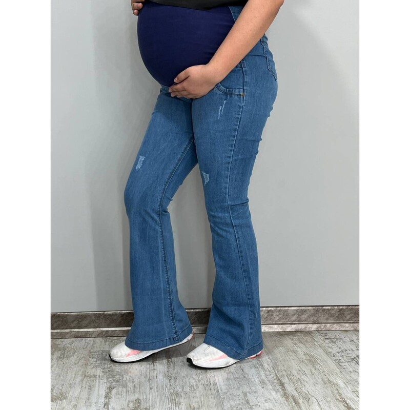 شلوار بارداری جین مدل دمپا ، شلوار جین ترک بارداری دمپا  ، لباس بارداری ، شلوار لی حاملگی 