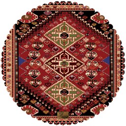 رومیزی مخمل طرح سنتی سایز 40 در 40 مدل T14-453 شرکت رنس