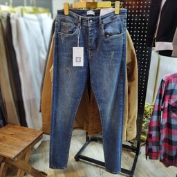 شلوار جین مردانه رنگ آبی روشن پارچه ترک و دوخت ایران سایز 32و33و34