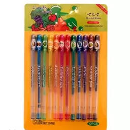 خودکار اکلیلی 12 رنگ مدل Glitter Pen
