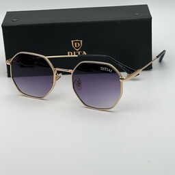 عینک آفتابی مردانه و زنانه مارک دیتیا عدسی یووی 400 استاندارد(رنگ مشکی دور طلایی )