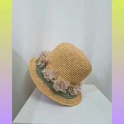 کلاه تابستانی زنانه قلاب بافی
