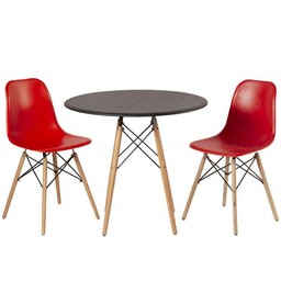 میز و صندلی غذاخوری شرکتی ایفلی فایبرگلاس مدل آریا ست دو نفره