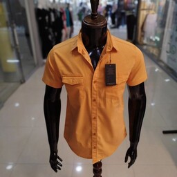 پیراهن کتان دو جیب سنگشور  طرح جدید بدون آب رفت و رنگ رفت با رنگ بندی جدید و جذاب