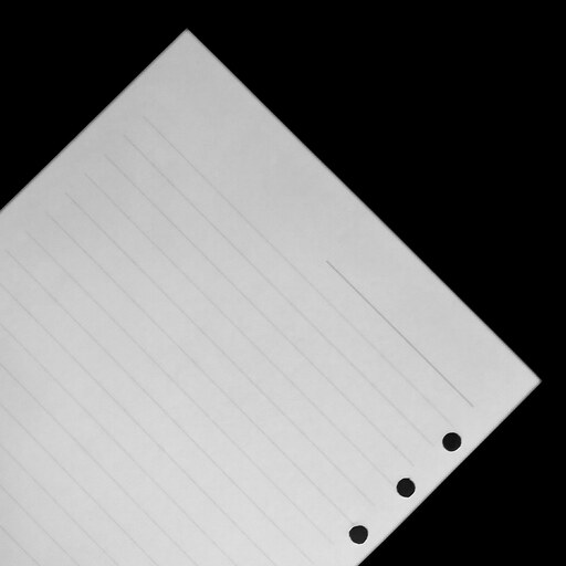 کاغذ کلاسور سفید خط دار 6 حلقه ای سایز A5