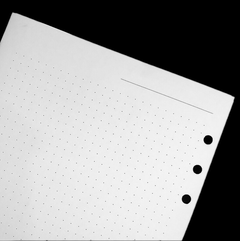 کاغذ کلاسور سفید نقطه دار 6 حلقه ای سایز A5