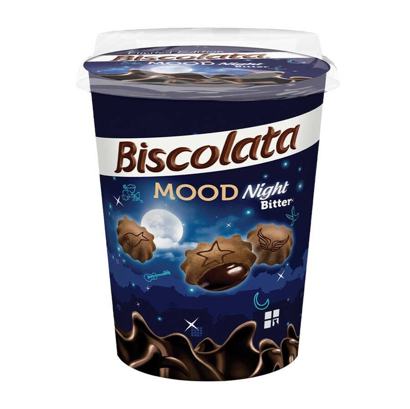 بیسکولاتا لیوانی شکلات تلخ 125 گرم Biscolata Mood dark