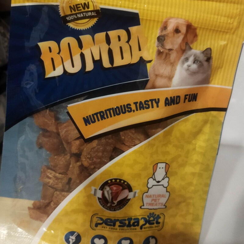  تشویقی مرغ نگینی مخصوص سگ بمبا (50 گرمی )(پسکرایه،هزینه ارسال بامشتری)