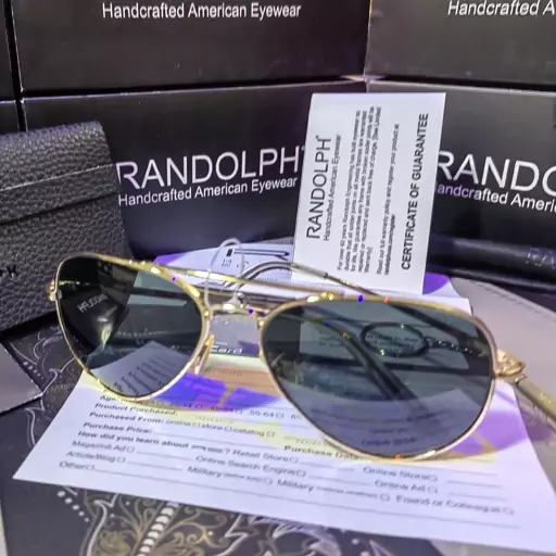 عینک آفتابی unisex آمریکایی برند Randolph راندولف مورد تایید ناسا 