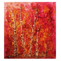 نقاشی  جنگل سرخ، روی بوم، ابعاد 100.110