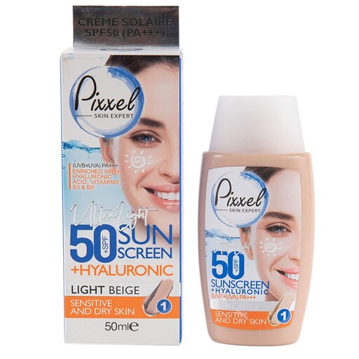 کرم ضدآفتاب رنگی پیکسل SPF 50 مناسب پوست خشک و حساس شماره 1