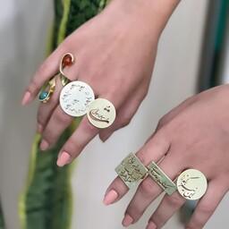 انگشتر دخترانه و زنانه دستساز جنس برنج در طرح های زیبا