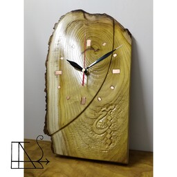 ساعت چوبی رو میزی و دیواری دستساز روستیک کارگاه هنری اِلا 