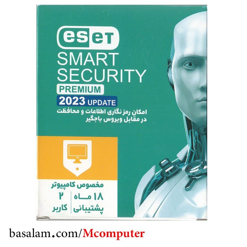 آنتی ویروس Eset Smart Security Premium 2023 کامپیوتر 2 کاربره 18 ماهه (بدون دیسک