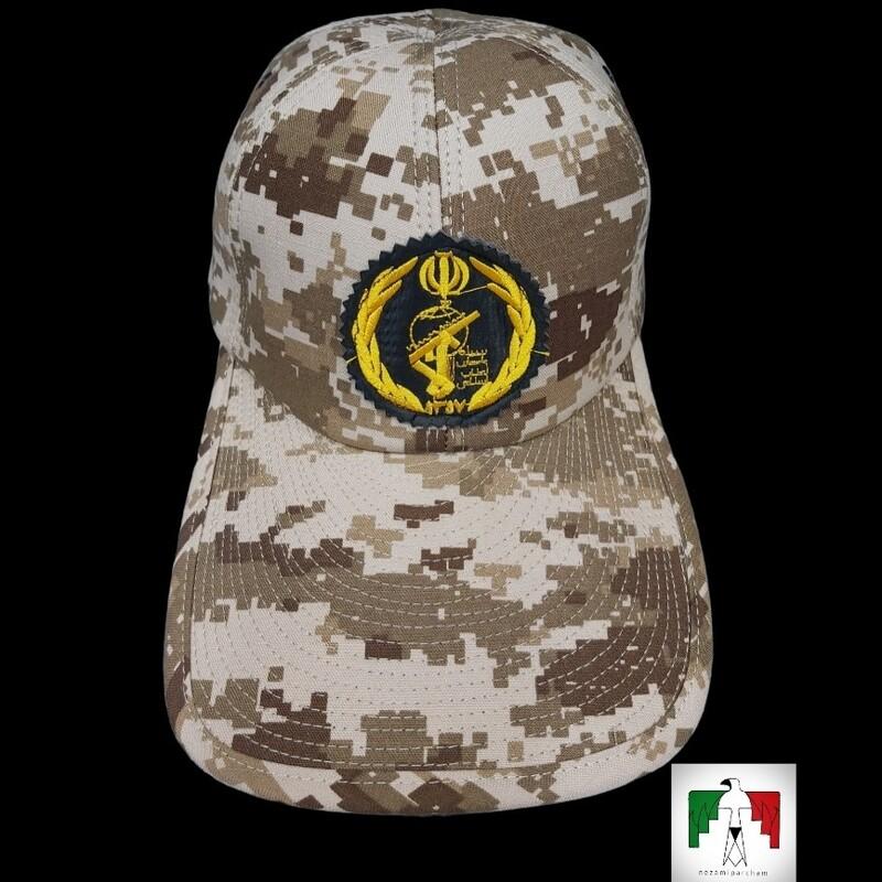 کلاه دیجیتال خاکی سپاه نقاب بلند نظامی