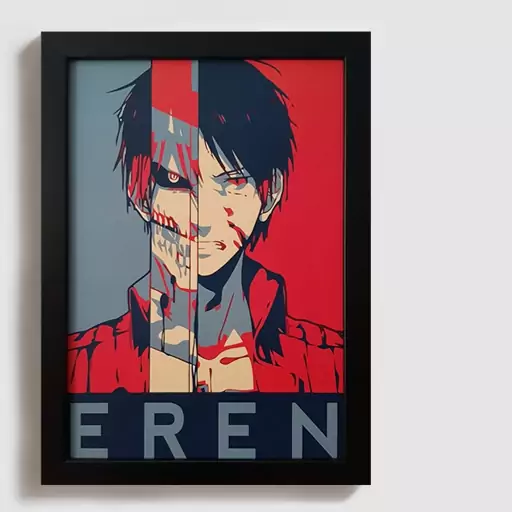  تابلو مدل اتک آن تایتان ارن attack on titan eren BL006