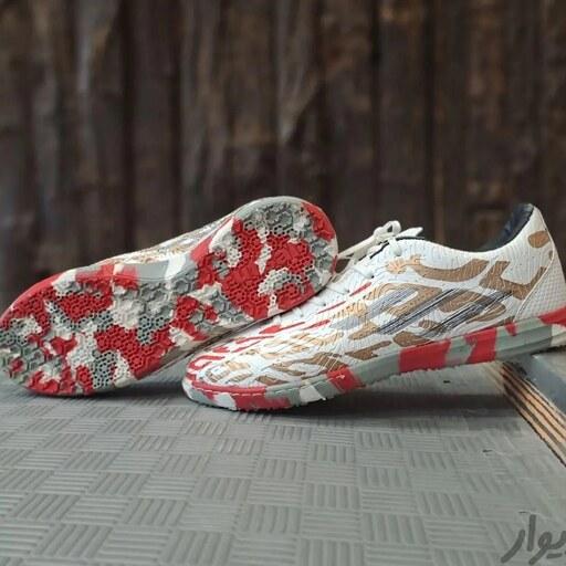 کفش سالنی  آدیداس توتال ایرانی کفش فوتسال  سفید رنگ