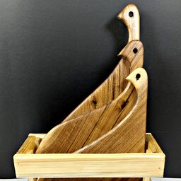 تخته سرو چوبی 3 تیکه همراه با باکس چوبی