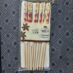 چاپستیک چوب غذای خوری بامبو مخصوص سرو انواع غذاهای چینی وکره ای فروش به صورت جفتی