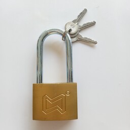 قفل آویز طلایی پایه بلند نیکا سایز 63 میلیمتر  NIKA سنگین و مستحکم