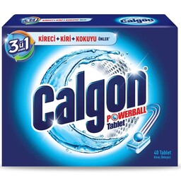 قرص جرم گیر ماشین لباسشویی کالگون calgon بسته 40عددی

