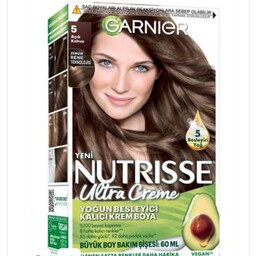 کیت رنگ موی گارنیر NUTRISSE شماره 5 رنگ قهوه ای روشن

