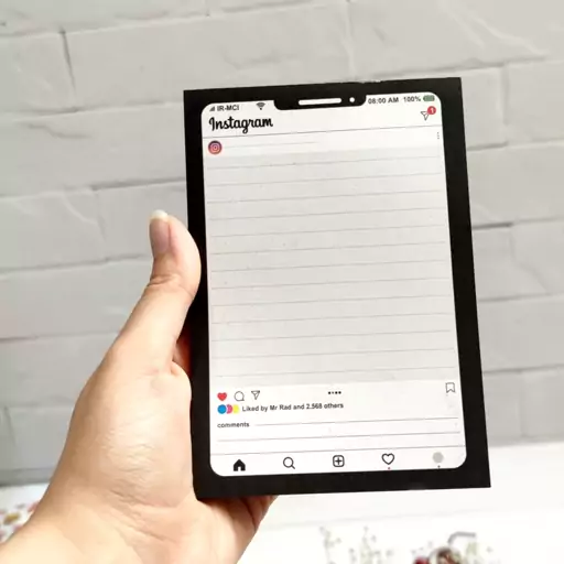 دفتر یادداشت اینستاگرام، نوت پد اینستاگرام، کاغذ یادداشت