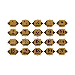 تابلو نشانگر طرح عدد پارکینگ مدل 30P مجموعه 20 عددی