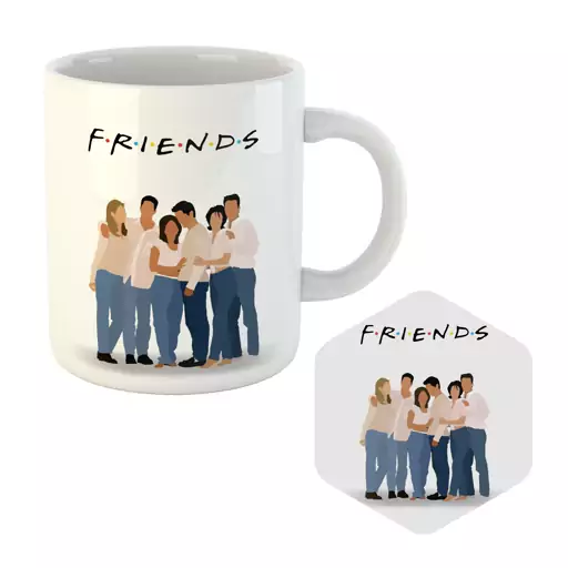 ماگ طرح Friends مدل MU-86 به همراه زیر لیوانی