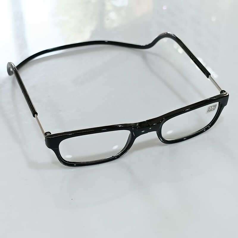 عینک مطالعه 1.75 عینک مطالعه مگنتی گردنبندی با قابلیت تنظیم طول دسته نمره مثبت 1.75