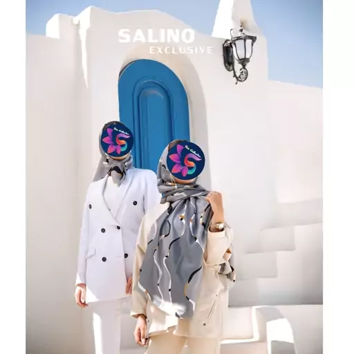 شال و مینی اسکارف نخی برند salino